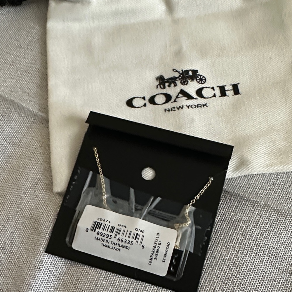 Coach Colorful Logo Necklace (NWTs) Dust bag Included. - Picture 3 of 3